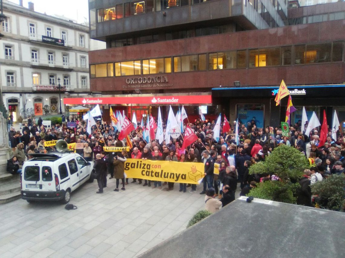 Concentraciones en Euskadi y Galicia en solidaridad con Catalunya