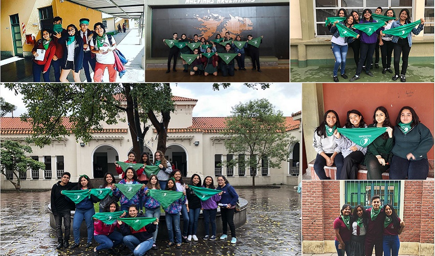 Pañuelazo en colegios secundarios de Jujuy por el aborto legal y educación sexual