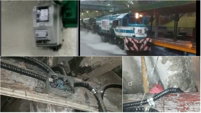 [Videos] #Tormenta: ferroviarios deben trabajar entre el agua y cables pelados