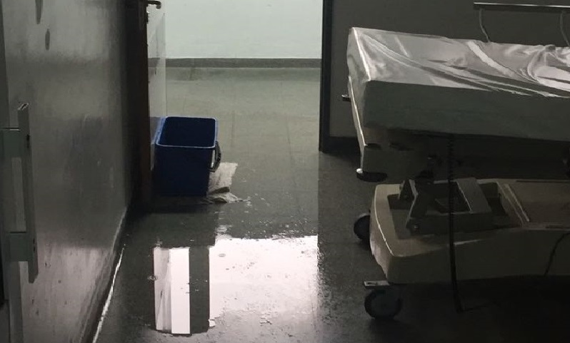 La Plata: en el Hospital San Martin la salud hace agua