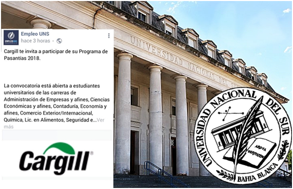 [Escándalo] La UNS precariza estudiantes en Cargill