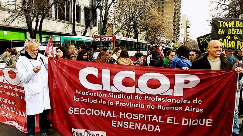 La Plata: paro activo de trabajadores de la salud 