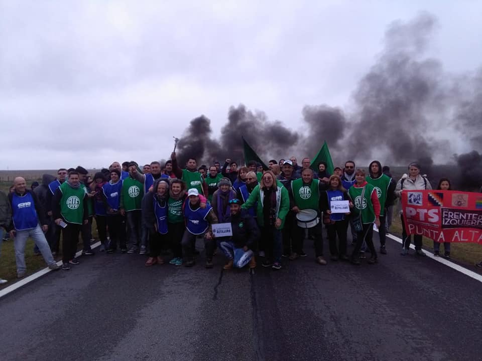 Punta Alta: Corte de ruta ante amenaza de despidos en ATE