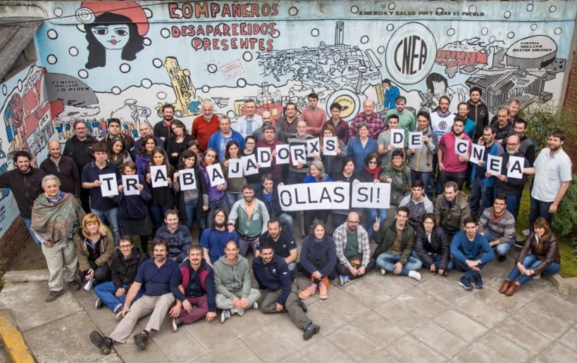 “Ollas si, aprietes no”: el grito solidario de la CNEA con los docentes de Moreno