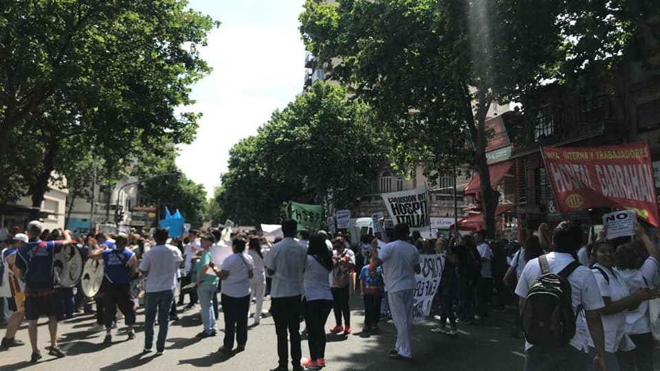 Enfermería en lucha contra el ajuste de Larreta