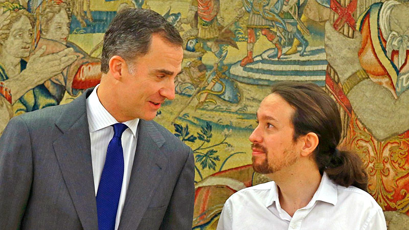 Pablo Iglesias, rogando a Su Majestad para gobernar con la casta 