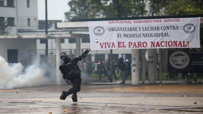 Fuerte represión del Gobierno de Iván Duque durante la jornada de paro nacional