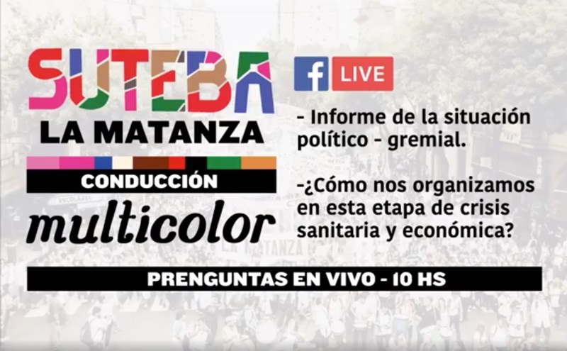 Vía redes sociales el Suteba Matanza se organiza ante la crisis