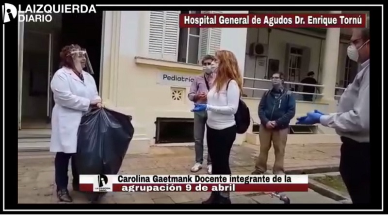 [Video] Docentes porteños donaron 200 mascarillas de protección en hospitales públicos