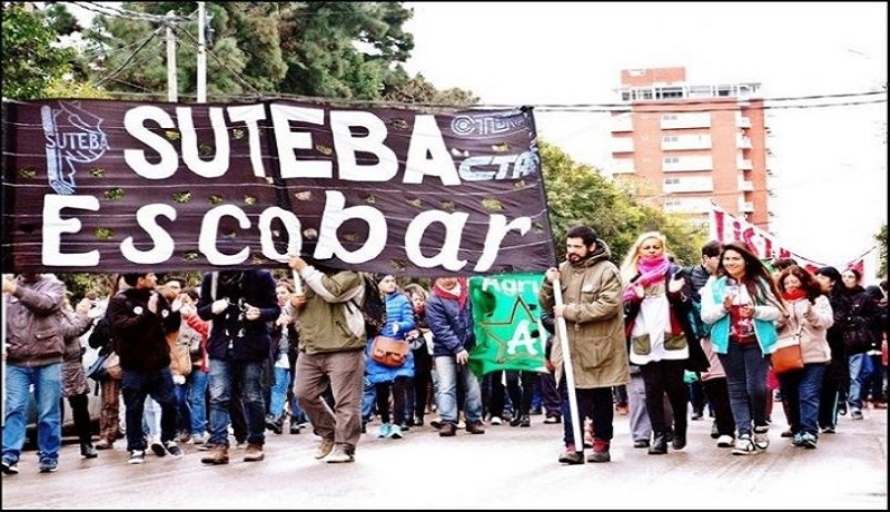 Suteba Escobar comenzará una campaña solidaria para docentes afectados por la crisis 