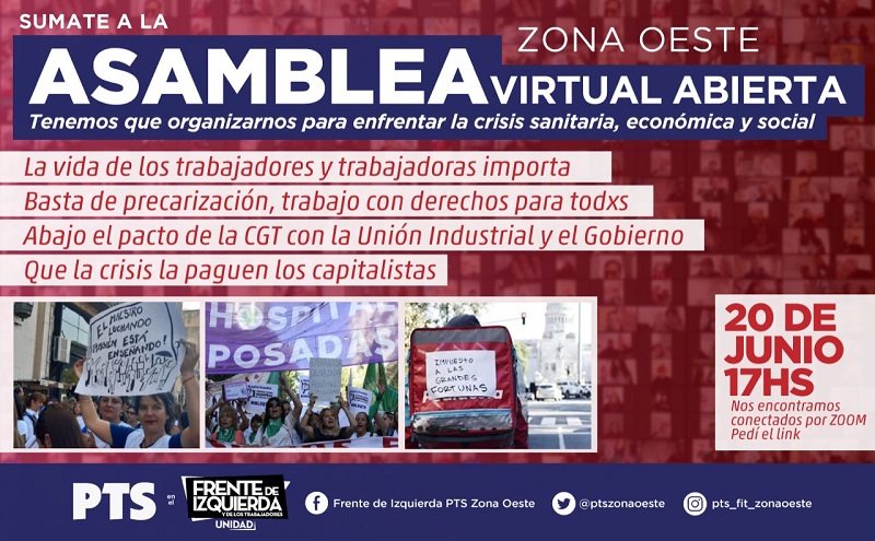 Zona Oeste GBA: organicemos la fuerza de los trabajadores, las trabajadoras y la juventud