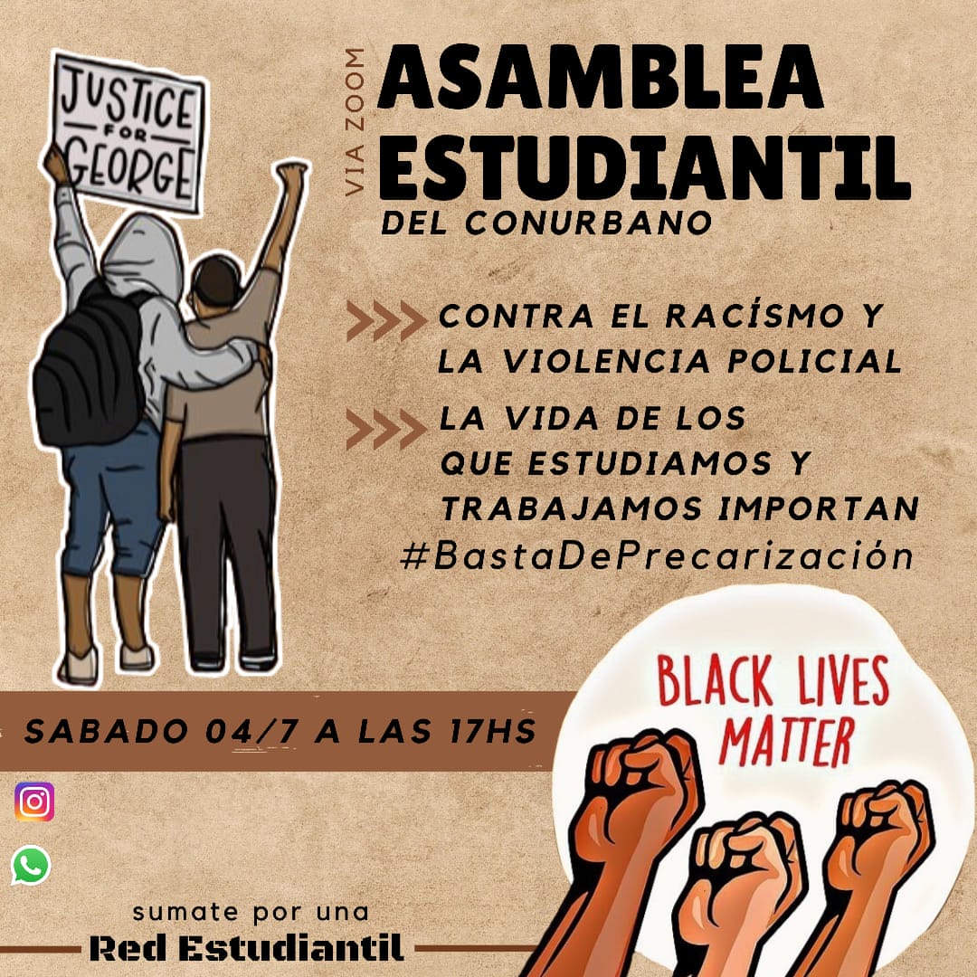 Sumate a la Asamblea virtual de estudiantes del conurbano