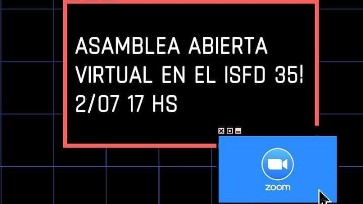 Monte Grande: asamblea virtual de cientos de estudiantes en el ISFDyT N* 35 