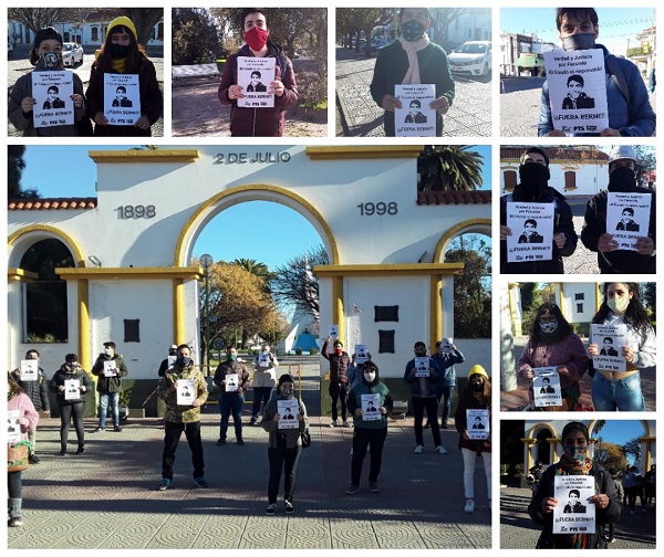 Afichazo en Punta Alta exigiendo Verdad y Justicia por Facundo Castro