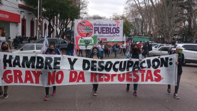 Movilización contra represión y abusos de la Policía Bonaerense en Esteban Echeverría