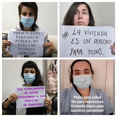 Docentes y trabajadores de salud apoyan el reclamo de viviendas dignas