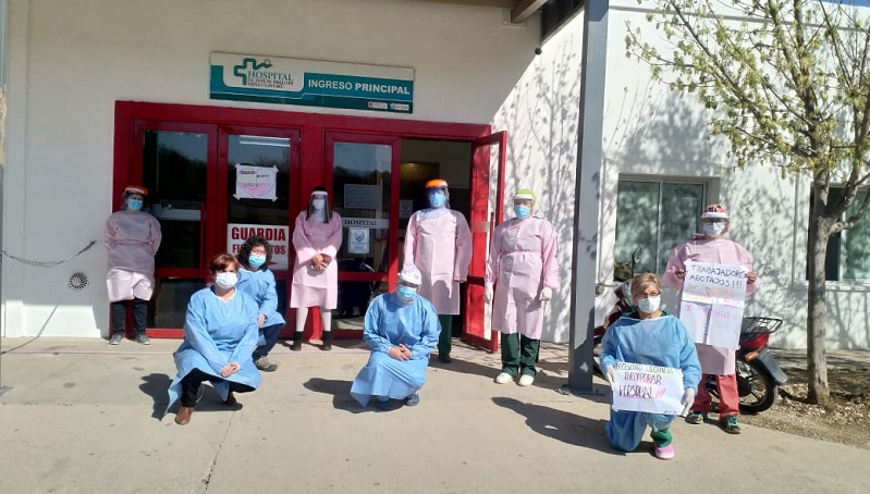 Caravana del personal de salud en Traslasierra