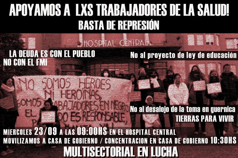 Mendoza: organizaciones sociales marcharán en apoyo a la Salud, las tomas de Guernica y la educación pública