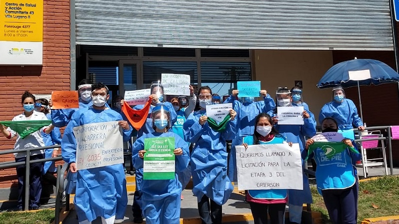 Trabajadores de la salud de Lugano concentrarán el martes frente al Grierson