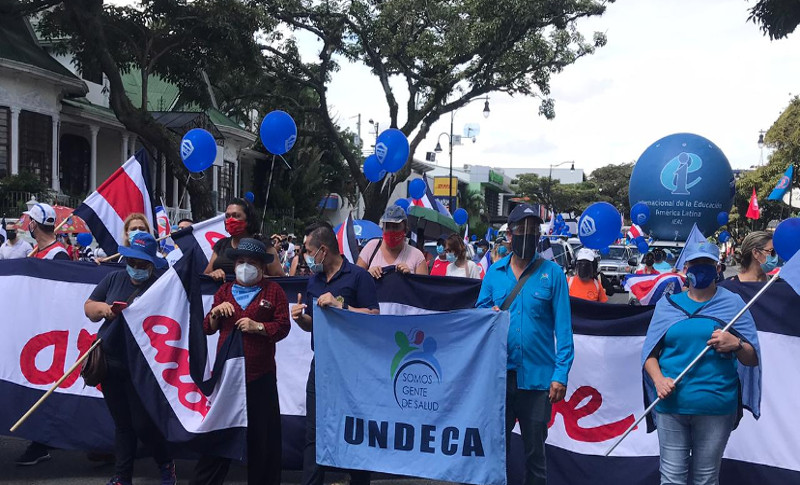 Miles de trabajadores se movilizaron en Costa Rica contra el FMI