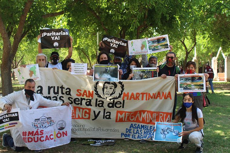 Mendoza: caravanzo lasherino en defensa del agua y los recursos naturales