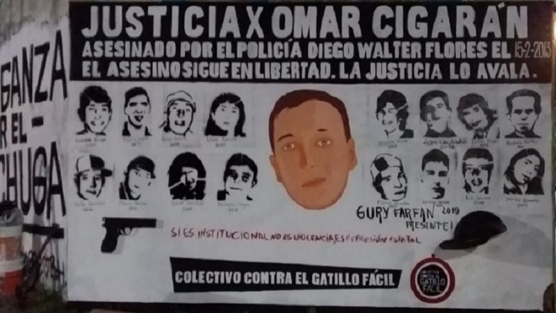 Impunidad en La Plata: policía asesino de Omar Cigarán libre por la ciudad