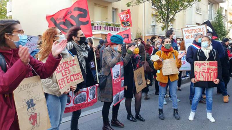 Huelga de estudiantes y profesores en Francia para exigir la renuncia del ministro de Educación