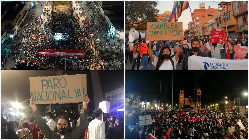 En Tacna también se dio una masiva movilización frente a la crisis política