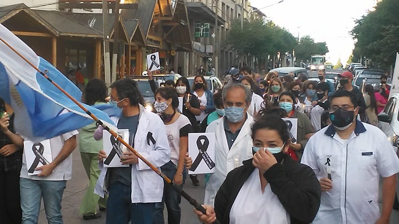 Trabajadores de salud se movilizaron en Bariloche y El Bolsón