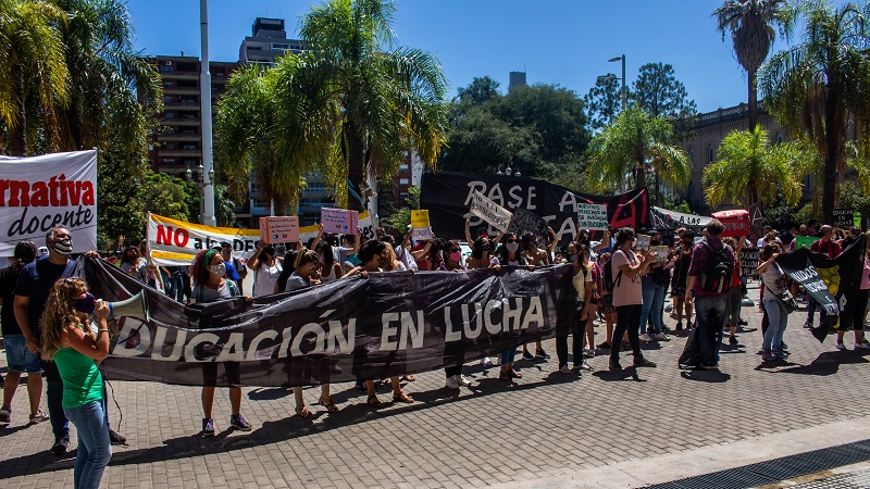 Movilización docente en Santa Fe capital