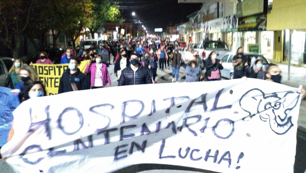 Masiva movilización en Centenario respaldó la lucha de salud