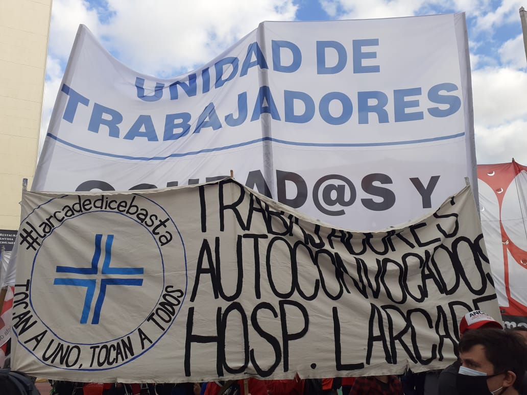 Hospital Larcade: movilizan por aumento de salario y pase a planta permanente 