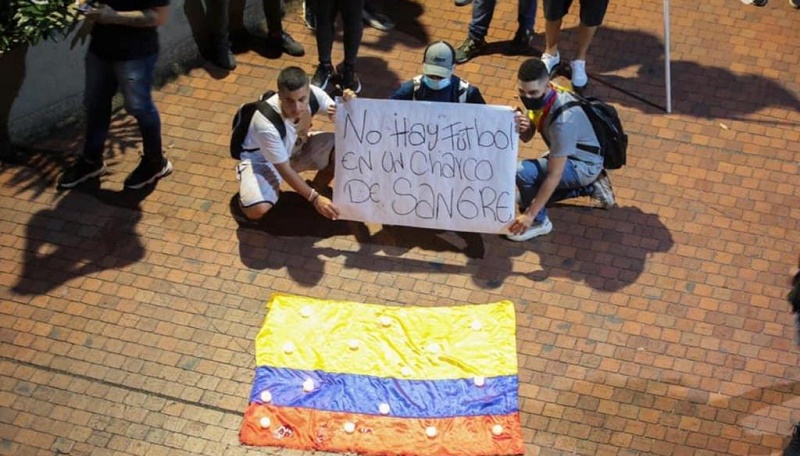 Copa América: en Colombia gritan "No habrá fútbol sobre un charco de sangre"