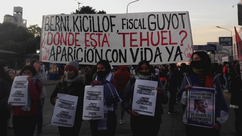 Movilización en Lomas de Zamora por la aparición con vida de Tehuel De la Torre