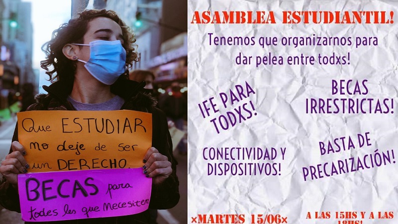 Asamblea del 45: los estudiantes en pie de organización por conectividad, becas e IFE