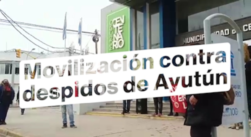 Movilización en Centenario contra los despidos de Ayutún