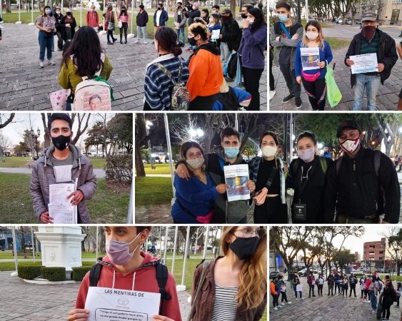 Campana : jóvenes se manifestaron en repudio a Toyota y exigiendo trabajo