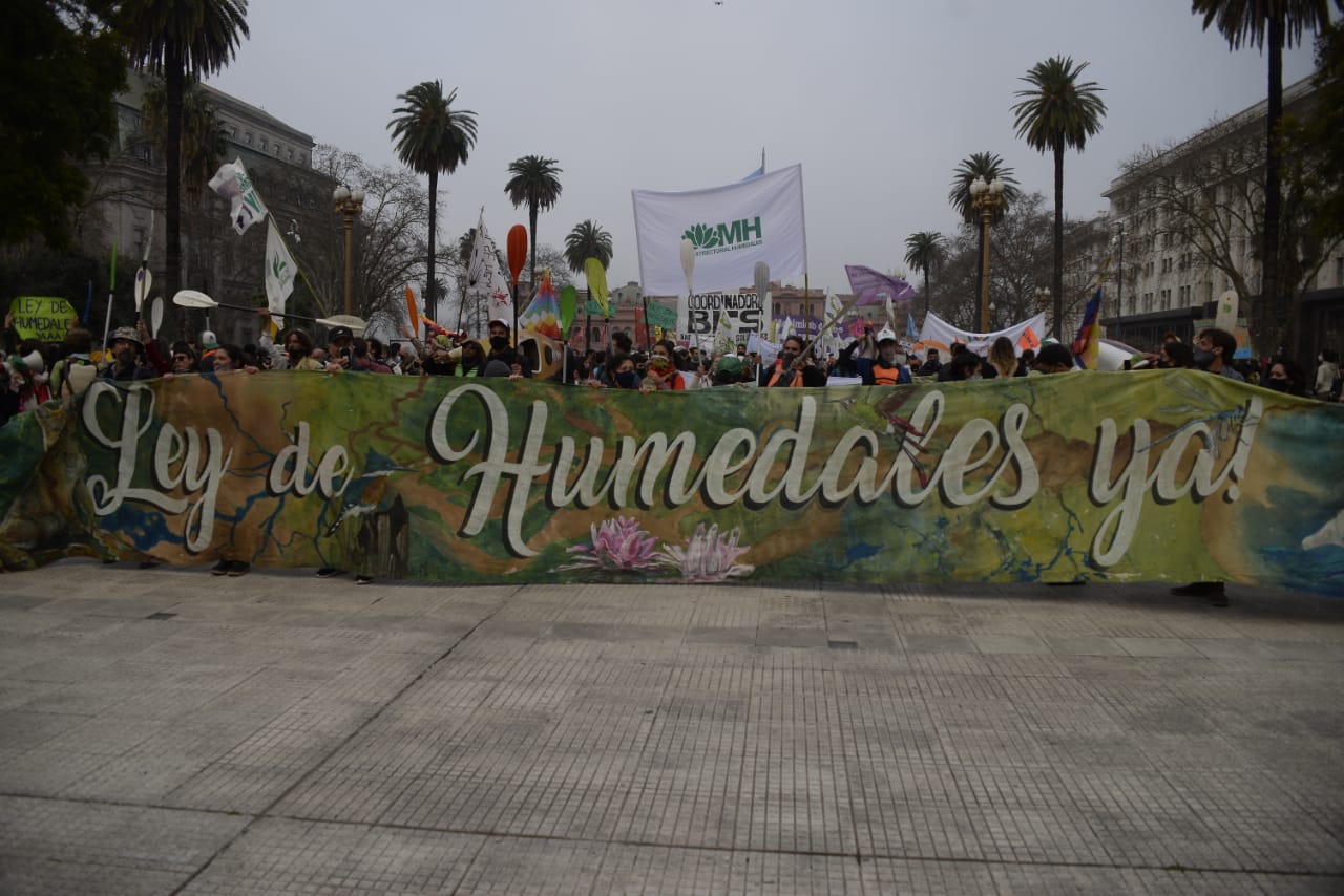 [VIDEO] Marcha al Congreso por una #LeydeHumedalesYa