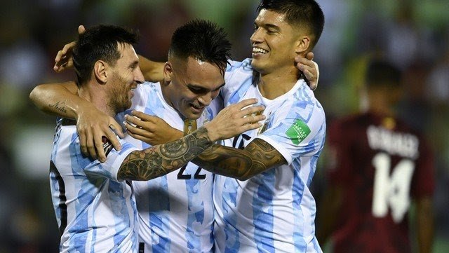 Argentina goleó a Venezuela en su visita a Caracas