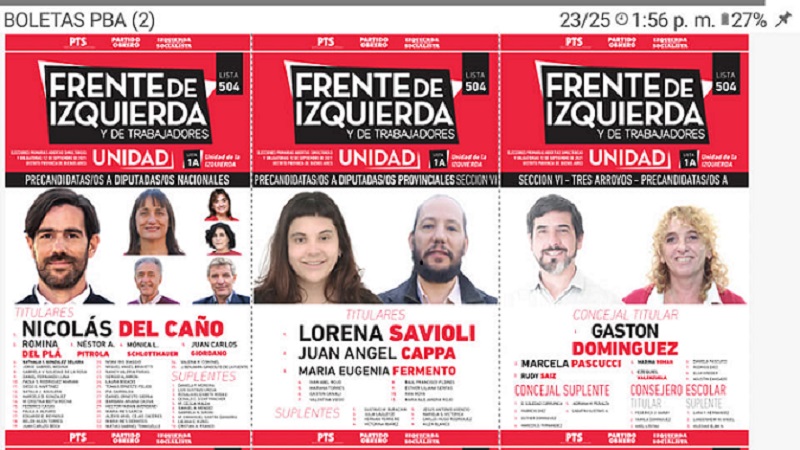 Tres Arroyos: El Frente de Izquierda Unidad cerró su campaña por redes sociales