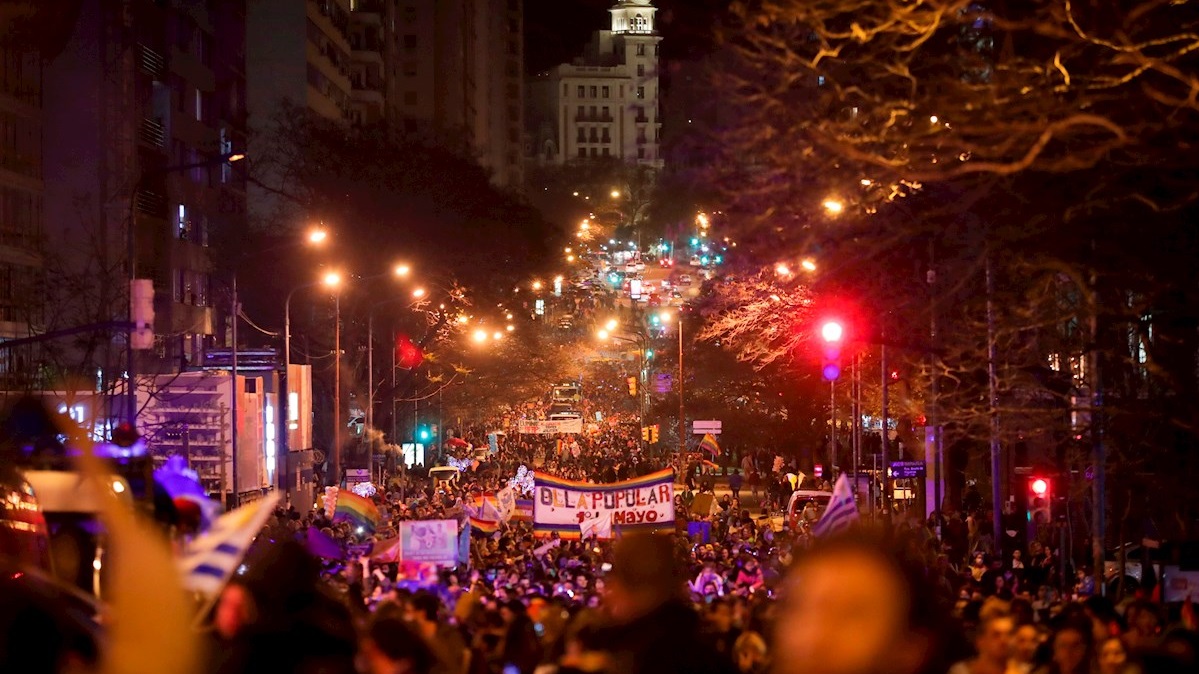 Masiva marcha por la Diversidad en Montevideo