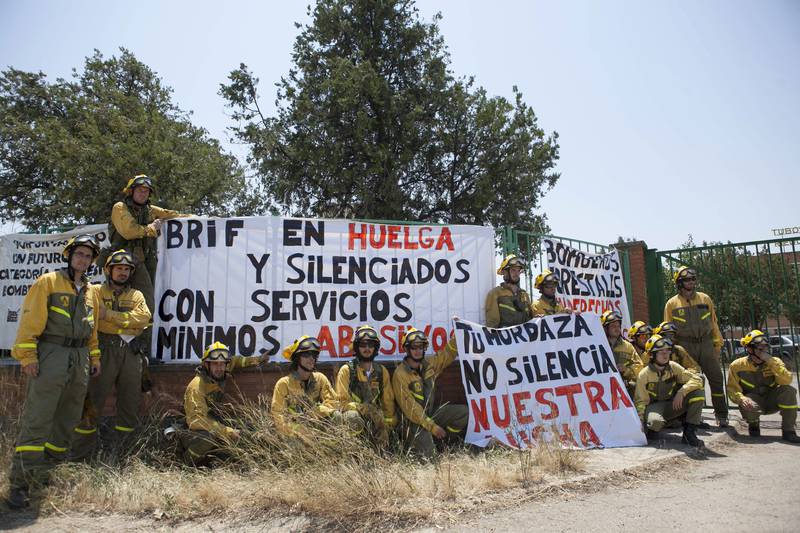 Comienza huelga indefinida de bomberos forestales en el Estado español