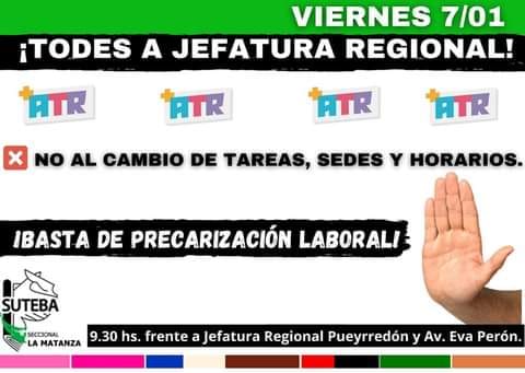 Docentes ATR: “Una tomada de pelo ¿justo cuando nos movilizamos nos convocan a una reunión?”