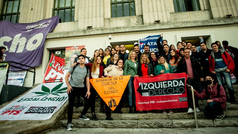 Myriam Bregman y Alejandrina Barry visitaron la Facultad de Derecho