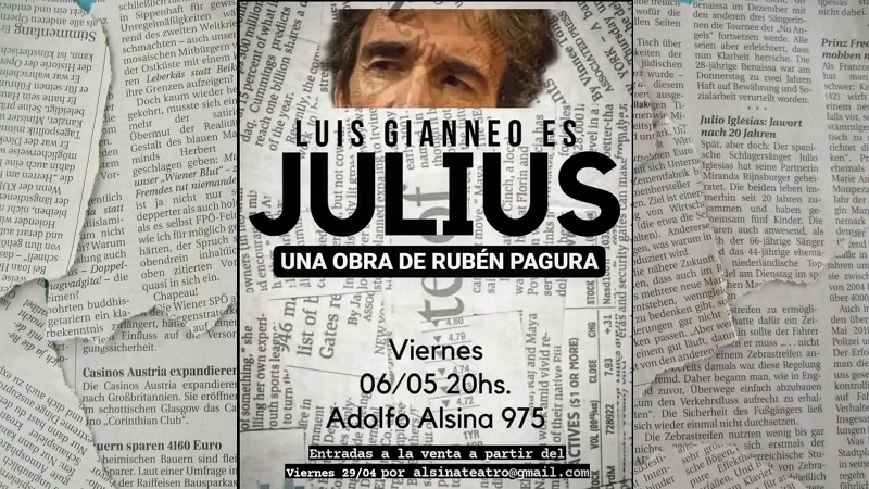 Se estrena la obra “Julius” de Rubén Pagura en el centro porteño