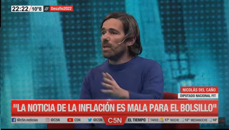 Del Caño: “Cuando el Indec informa la inflación, los salarios deberían actualizarse inmediatamente”