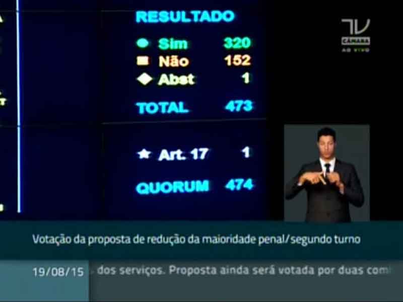 Brasil: Cámara de Diputados aprueba la baja de la edad de imputabilidad