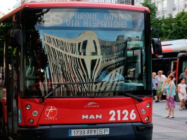 Empiezan los paros del transporte urbano de Zaragoza