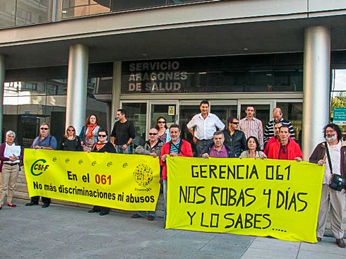 Huelga de veinticuatro horas en el 061 Servicio Aragonés de Salud