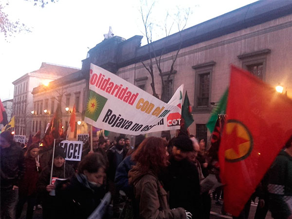 Solidaridad con el pueblo kurdo en Madrid